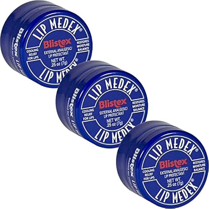 Blistex LIP MEDEX, 3COUNT, BLUE, 0.25 OUNCE (PACK OF 3) - Image 1